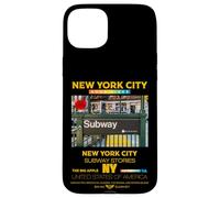 Carcasa para iPhone 15 Plus I Love NYC, New York City Wonderful Stories with Cartoon Art