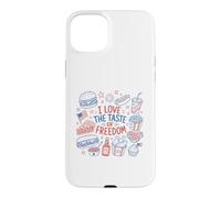 Carcasa para iPhone 15 Plus I Love The Taste of Freedom Vintage American Foods Gráfico
