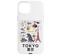 Carcasa para iPhone 15 Plus I Love Tokyo, Wonderful Tokyo Japan Childish Culture Doodles