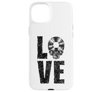 Carcasa para iPhone 15 Plus I Love Vinyl Old School Coleccionista de Discos de Calavera gótica