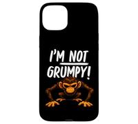 Carcasa para iPhone 15 Plus I’m Not Grumpy Funny Angry Monkey Men Women Kids