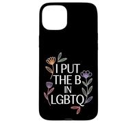 Carcasa para iPhone 15 Plus I Put The B In LGBTQ Identidad del Orgullo Bi |-