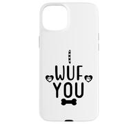 Carcasa para iPhone 15 Plus I Wuf You Dog Lover Cute Dog Paw Print Dog Mom Dad Dogs Mum