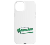 Carcasa para iPhone 15 Plus Ich Hasse Menschen (Alemán para Odio a la Gente)