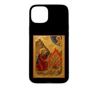 Carcasa para iPhone 15 Plus Icono católico de Moisés y la zarza ardiente