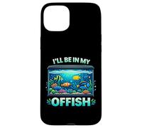 Carcasa para iPhone 15 Plus I'Ll Be In My Offish Funny Fish Pun Aquarium Humor Design