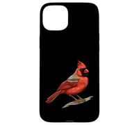 Carcasa para iPhone 15 Plus Ilustración Cardinal del Norte Amante de Las Aves