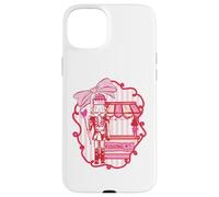 Carcasa para iPhone 15 Plus Ilustración de Cabina de Soldado de corazón Dulce con Cinta y Caramelo