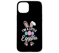 Carcasa para iPhone 15 Plus I'm A Little Eggstra Funny Easter Bunny Kids Toddler
