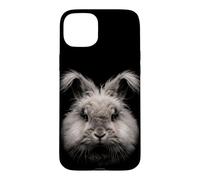 Carcasa para iPhone 15 Plus Inglés Angora Conejo Cara Bosque Fauna Silvestre