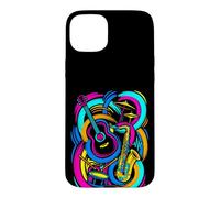 Carcasa para iPhone 15 Plus Instrumentos Musicales de Colores Flautista