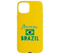 Carcasa para iPhone 15 Plus Ipanema Beach Rio con Bandera de Brasil