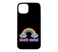 Carcasa para iPhone 15 Plus Ironic Death Metal Rainbow Diciendo Sarcástico