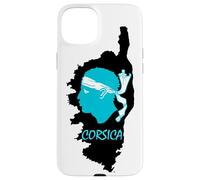 Carcasa para iPhone 15 Plus Isla Córcega Mapa Francia Córcega