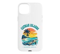 Carcasa para iPhone 15 Plus Islas Caimán Caribbean Paradise Sea Turtle Sunset Camiseta