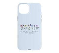 Carcasa para iPhone 15 Plus It Is Well with My Soul Women Christian Themed Bible Verse