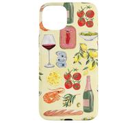 Carcasa para iPhone 15 Plus Italiano Europeo Verano Preppy Coastal Collage Estética