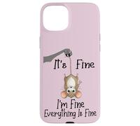 Carcasa para iPhone 15 Plus It's Fine I'm Fine Everything is Fine Funny Cute Mouse Rat