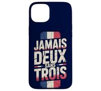 Carcasa para iPhone 15 Plus Jamais Deux Sans Trois Francia FRA Vintage