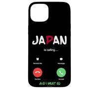Carcasa para iPhone 15 Plus Japón está Llamando y Debo IR de Viaje japonés