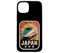 Carcasa para iPhone 15 Plus Japón Shinkansen Retro Vintage Bullet Train Kanji Souvenir