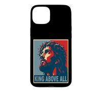 Carcasa para iPhone 15 Plus Jesucristo Rey sobre Toda Fe Cristiana