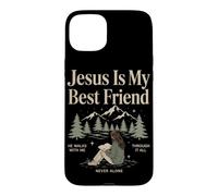 Carcasa para iPhone 15 Plus Jesús es mi Mejor Amigo Fe Cristiana Adoración Religiosa