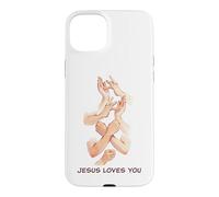 Carcasa para iPhone 15 Plus Jesus Loves You - American Sign Language Watercolor