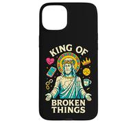 Carcasa para iPhone 15 Plus Jesús Rey de Las Cosas Rotas Christian Healing Inspirador