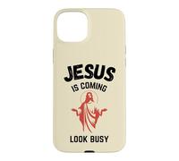 Carcasa para iPhone 15 Plus Jesús Viene Mira Ocupado