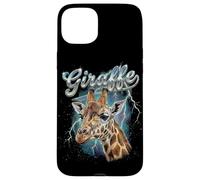 Carcasa para iPhone 15 Plus Jirafa Vintage 90s Retro Funny Giraffe 80's African Animal
