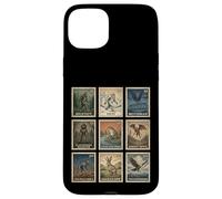Carcasa para iPhone 15 Plus Juego de Sellos Cryptid Bigfoot Yeti Mothman Legendary Creatures
