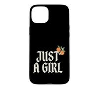 Carcasa para iPhone 15 Plus Just A Girl Gothic Typography Design