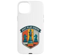 Carcasa para iPhone 15 Plus Just Play Chess Retro Juego de Mesa Amantes Jugador de ajedrez