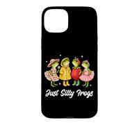 Carcasa para iPhone 15 Plus Just Silly Frogs Lindo Cottagecore Floral Spring Animal