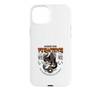 Carcasa para iPhone 15 Plus Keep On Fighting (Declaración de Luchador) (gráfico de águila)