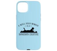 Carcasa para iPhone 15 Plus Kids Girls Reading A Well Read Woman Is A Dangerous Creature