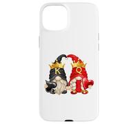 Carcasa para iPhone 15 Plus King of Spades and Queen of Hearts with Funny Garden Gnomes