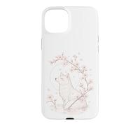 Carcasa para iPhone 15 Plus Kitsune Fox Cherry Blossoms Meditación Zen Yoga Vida Mujeres