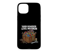 Carcasa para iPhone 15 Plus Knitting Crochet Yarn Hoarder Level Maximum