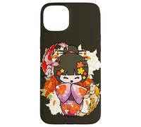 Carcasa para iPhone 15 Plus Kokeshi Doll Koi Fish Japonés Estética Amante