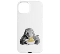 Carcasa para iPhone 15 Plus Komodo Dragon Comiendo Fideos Ramen Divertido Amante de Reptiles