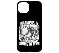 Carcasa para iPhone 15 Plus Krampus Tradición Perchtenlauf Kramperl Máscara Bad Santa