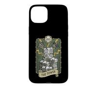 Carcasa para iPhone 15 Plus La Torre Tarot Card Dólar Dinero Astrología