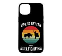 Carcasa para iPhone 15 Plus La Vida es Mejor con la Corrida de toros Vintage española