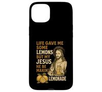 Carcasa para iPhone 15 Plus La Vida me DIO Algunos Limones Pero mi Jesús Él Be Makin Limonada