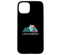 Carcasa para iPhone 15 Plus Lake Norman North Carolina Vacation Souvenir Vintage Logo