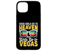Carcasa para iPhone 15 Plus Las Chicas Buenas Van al Cielo Las Chicas Malas Van a Las Vegas Juego Divertido