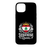 Carcasa para iPhone 15 Plus Lebanese Queen Lebanon Flag Proud Lebanese Woman