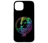 Carcasa para iPhone 15 Plus Leo Zodiaco León Arco Iris Gradiente Astrología Arte Gráfico
